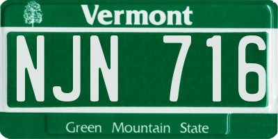 VT license plate NJN716