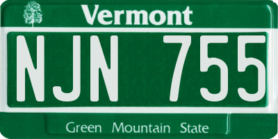 VT license plate NJN755