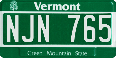 VT license plate NJN765