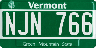 VT license plate NJN766