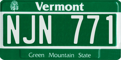 VT license plate NJN771