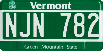 VT license plate NJN782
