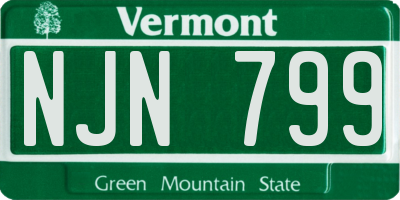 VT license plate NJN799
