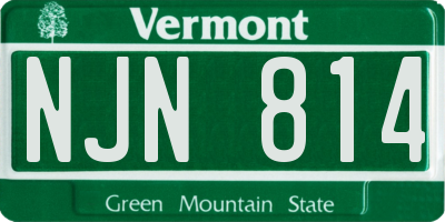 VT license plate NJN814