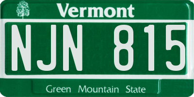 VT license plate NJN815