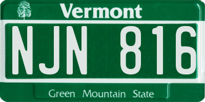 VT license plate NJN816