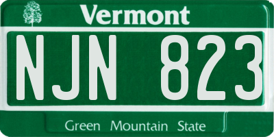 VT license plate NJN823