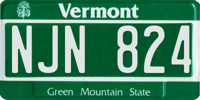 VT license plate NJN824