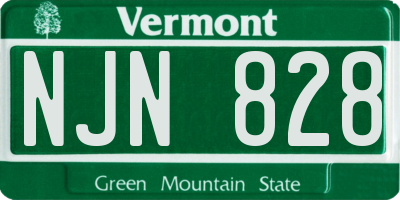VT license plate NJN828