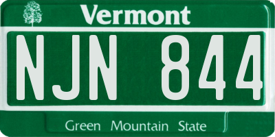 VT license plate NJN844