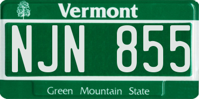 VT license plate NJN855