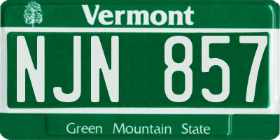 VT license plate NJN857