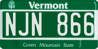 VT license plate NJN866