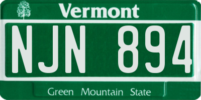 VT license plate NJN894