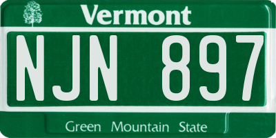 VT license plate NJN897