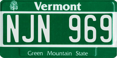 VT license plate NJN969