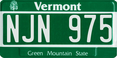 VT license plate NJN975