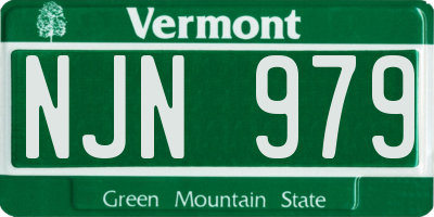 VT license plate NJN979