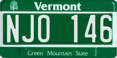 VT license plate NJO146