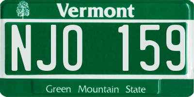 VT license plate NJO159