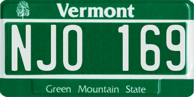 VT license plate NJO169
