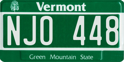 VT license plate NJO448