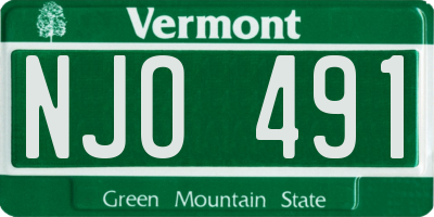 VT license plate NJO491