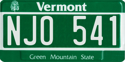 VT license plate NJO541