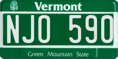 VT license plate NJO590