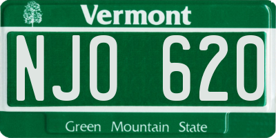 VT license plate NJO620