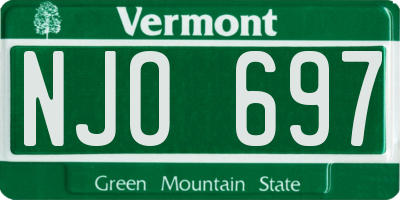 VT license plate NJO697
