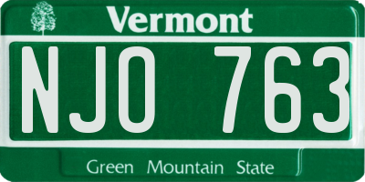 VT license plate NJO763