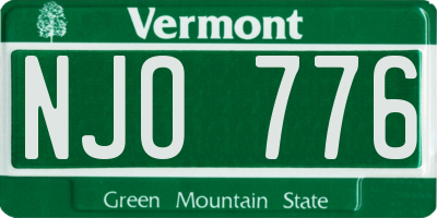VT license plate NJO776