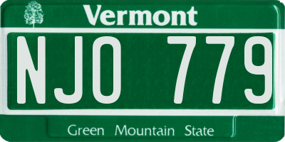 VT license plate NJO779