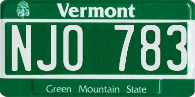 VT license plate NJO783