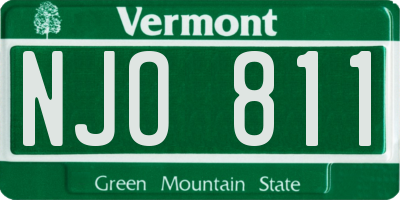 VT license plate NJO811