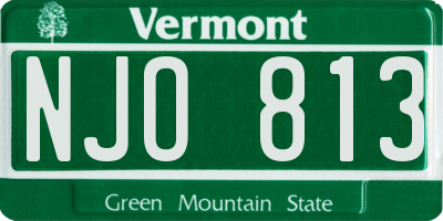 VT license plate NJO813