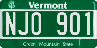 VT license plate NJO901