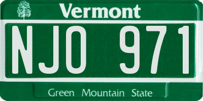 VT license plate NJO971