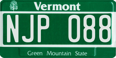 VT license plate NJP088