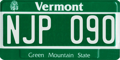 VT license plate NJP090