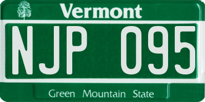 VT license plate NJP095