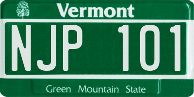 VT license plate NJP101