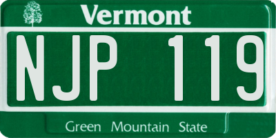 VT license plate NJP119