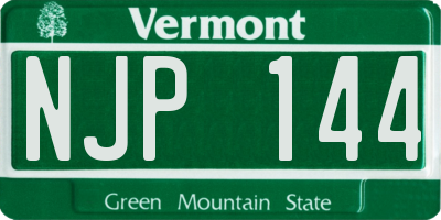 VT license plate NJP144