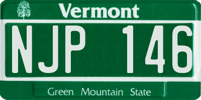 VT license plate NJP146