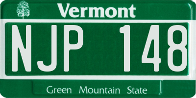 VT license plate NJP148