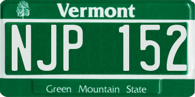 VT license plate NJP152