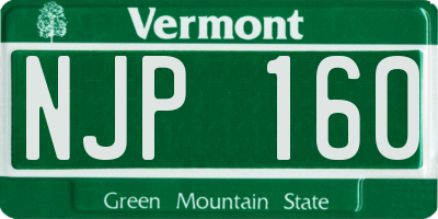 VT license plate NJP160
