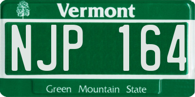 VT license plate NJP164